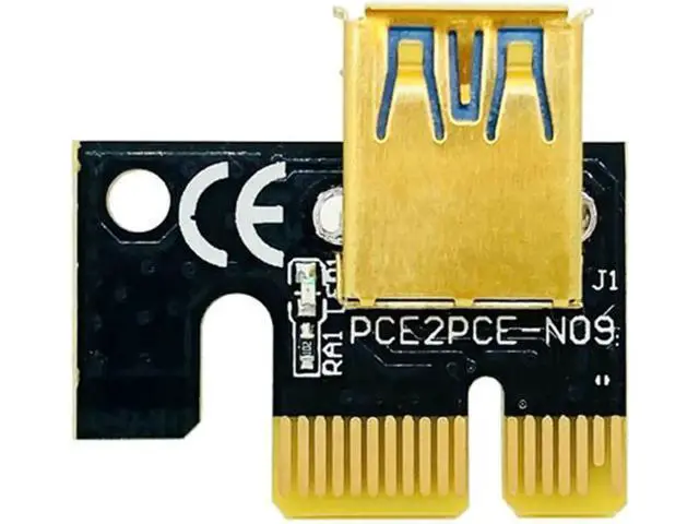 Alt view image 3 of 7 - Newest VER016 PCIE Riser 016 V016 Riser PCI Express X16 Temperature Voltage 3 RGB LED 6P USB Mining Riser For Video Card Red