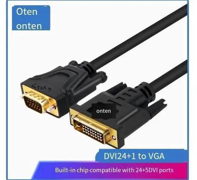 Alt view image 3 of 6 - ONTEN DVI to VGA adapter 24+1 to vda computer monitor host connection cable converter 3m