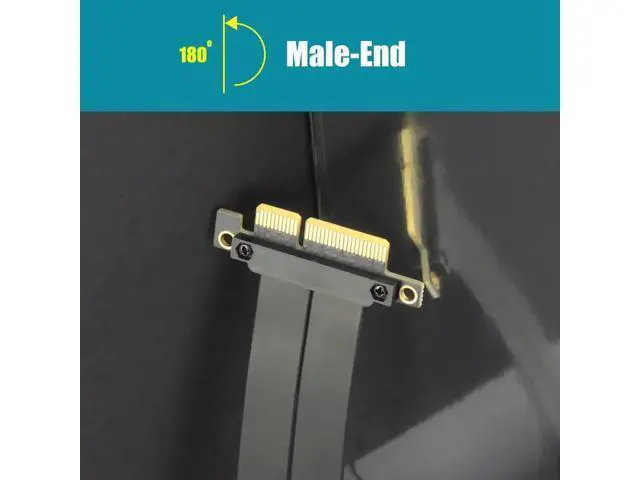Alt view image 2 of 7 - Aomoproing 180mm PCIe 3.0 X4 Riser Cable for M.2, WiFi, Firewire, USB, Sound Cards, etc