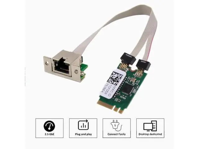 Alt view image 5 of 5 - M2 NGFF KEY A+E RTL8125B Industrial 2.5G Gigabit Network Card 2500M desktop