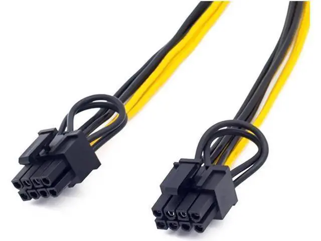 Alt view image 2 of 7 - Aomoproing 10pcs/lot EPS CPU 8 Pin to Dual 8 (6+2) Pin PCIE Adapter Power Supply Cable For Mining