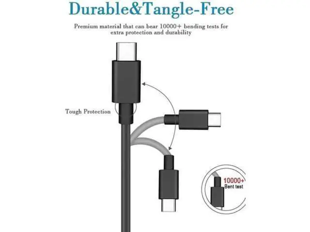 Alt view image 7 of 7 - 87W / 90W USB C Power Adapter, Type C Power Delivery PD Wall Charger 87W (Compatible 61W, 45W, 30W and 12W) for MacBook Pro Air 2018, HP, Dell, Lenovo and Any Laptops or Smart Phones with USB C