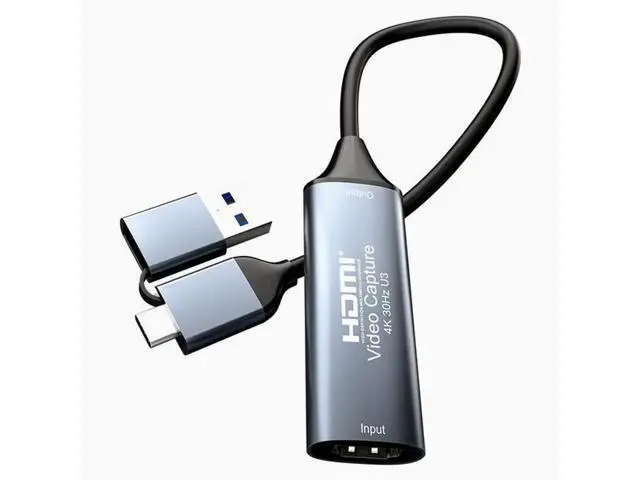 Alt view image 3 of 3 - Video capture card 4K switch laptop HD HDMI to USB 3.0 live broadcast capture