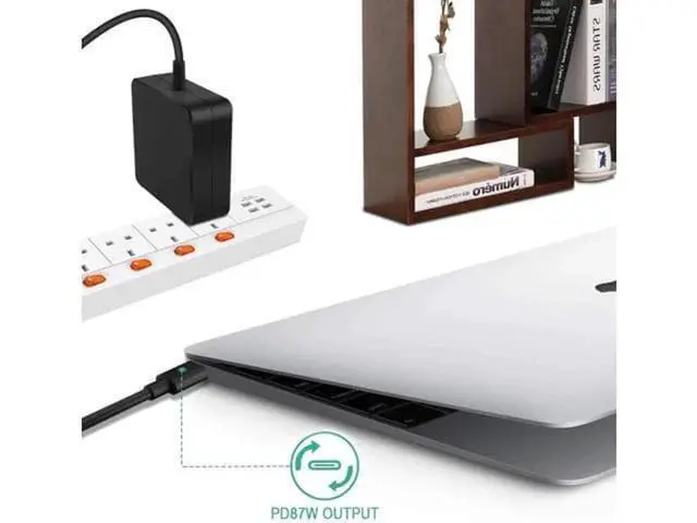Alt view image 6 of 7 - 87W / 90W USB C Power Adapter, Type C Power Delivery PD Wall Charger 87W (Compatible 61W, 45W, 30W and 12W) for MacBook Pro Air 2018, HP, Dell, Lenovo and Any Laptops or Smart Phones with USB C