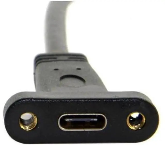 Alt view image 5 of 5 - Aomoproing USB 3.1 Front Panel Header to USB-C Type-C Female Extension Cable 40cm with Panel Mount Screw