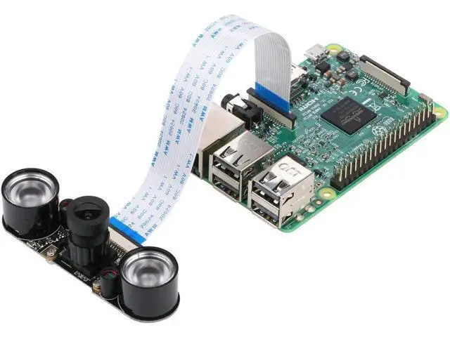 Alt view image 2 of 5 - For Raspberry Pi 3 Camera Module Night Vision with 3.6mm Adjustable Focal Length 2pcs IR Sensor LED Light Also for Raspberry Pi 3 Model B+ and Model B