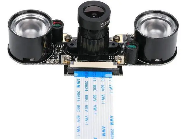 Alt view image 4 of 5 - For Raspberry Pi 3 Camera Module Night Vision with 3.6mm Adjustable Focal Length 2pcs IR Sensor LED Light Also for Raspberry Pi 3 Model B+ and Model B