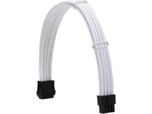 Alt view image 5 of 6 - Sleeve Extension Power Supply Cable Kit 18AWG ATX 24P+ EPS 8-P+PCI-E8-P with Combs for PSU to Motherboard/GPU (White)