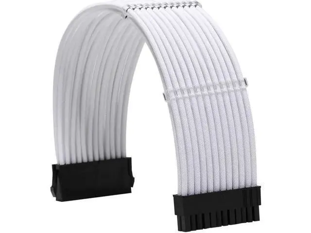 Alt view image 6 of 6 - Sleeve Extension Power Supply Cable Kit 18AWG ATX 24P+ EPS 8-P+PCI-E8-P with Combs for PSU to Motherboard/GPU (White)