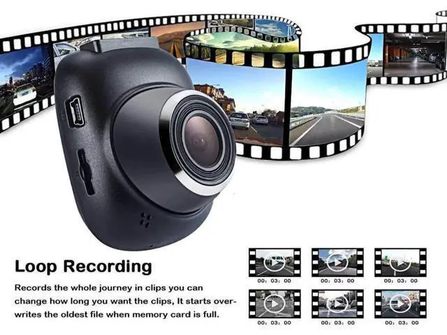Alt view image 5 of 6 - Dash Cam 1080P Car DVR Dashboard Camera Recorder Full HD with 1.5" LCD Screen 150° Wide Angle Night Vision Loop Recording for Cars