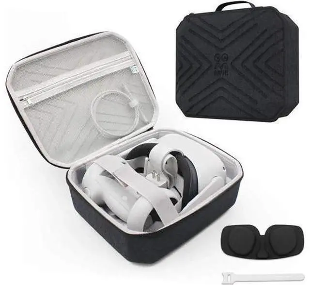 Main image of Portable Fashion Travel Case for Oculus Quest 2, Storing VR Gaming Headset and Touch Controllers Accessories Carrying Bag (Black_