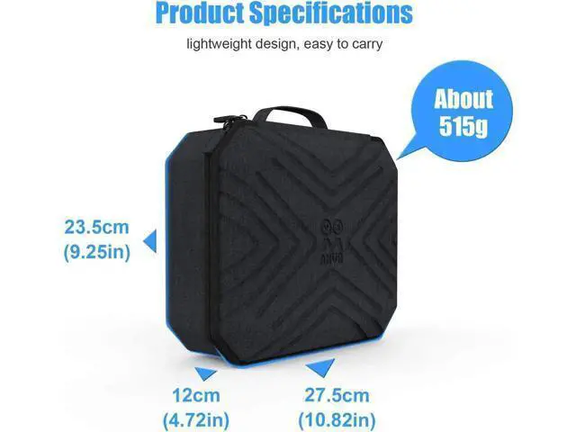 Alt view image 3 of 7 - Portable Fashion Travel Case for Oculus Quest 2, Storing VR Gaming Headset and Touch Controllers Accessories Carrying Bag (Black_