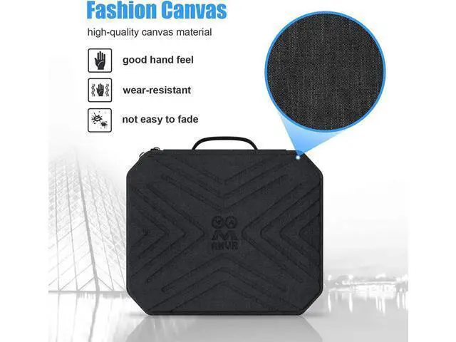 Alt view image 5 of 7 - Portable Fashion Travel Case for Oculus Quest 2, Storing VR Gaming Headset and Touch Controllers Accessories Carrying Bag (Black_