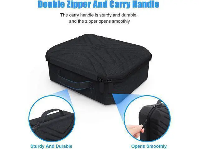 Alt view image 7 of 7 - Portable Fashion Travel Case for Oculus Quest 2, Storing VR Gaming Headset and Touch Controllers Accessories Carrying Bag (Black_