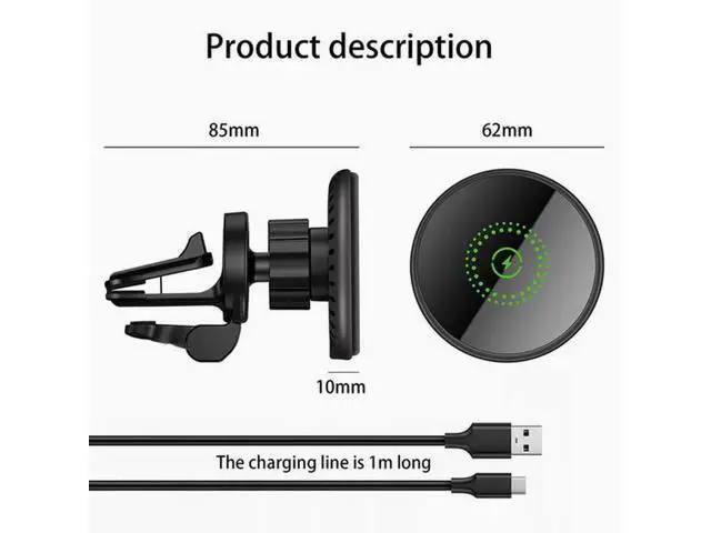 Alt view image 3 of 3 - The 20W magnetic phone stand charger Magsafe is suitable for iPhone in-car wireless charger