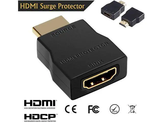 Alt view image 2 of 7 - HDMI Surge Protector, Mini Portable HDMI 1.4 Protector for ESD and Surge Protection, Support HDCP 4K 30Hz - 1 Pack