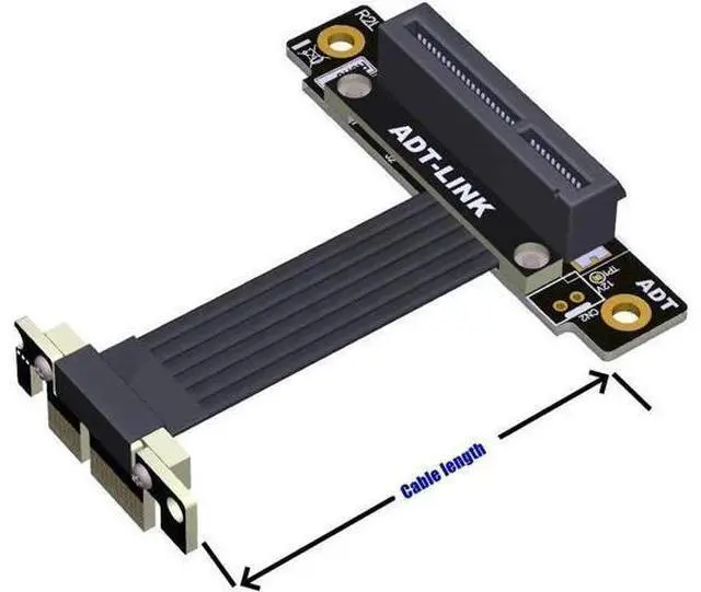 Alt view image 2 of 3 - PCIe X1 To X4 PCI Express 4.0 X1 To X4 Riser Vertical For PCIe X4 NVMe SSD, LAN, USB Cards,extension Grey