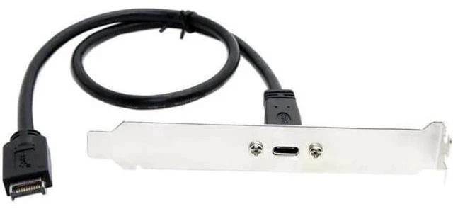 Alt view image 3 of 3 - Aomoproing USB 3.1 Type-E Motherboard Front Panel Header Connector to USB-C Back Panel Extension Cable - 40cm