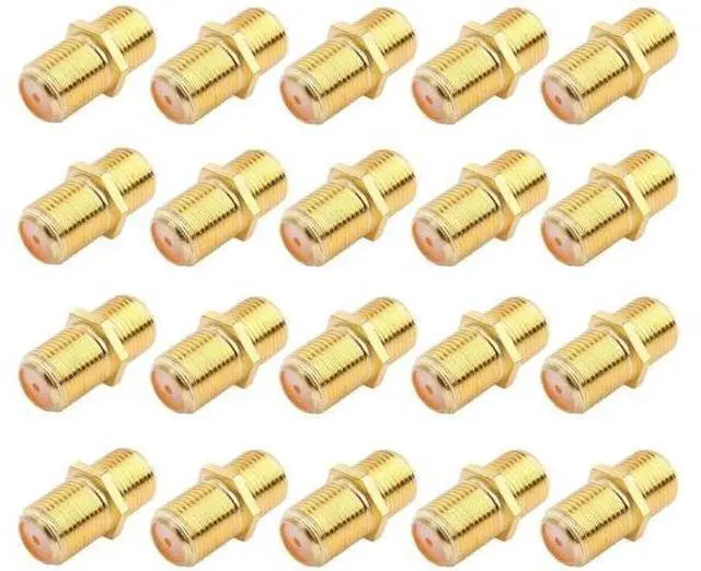 Main image of Coaxial Cable Connector F-Type RG6 Cable Extension Adapter (Pack of 20)