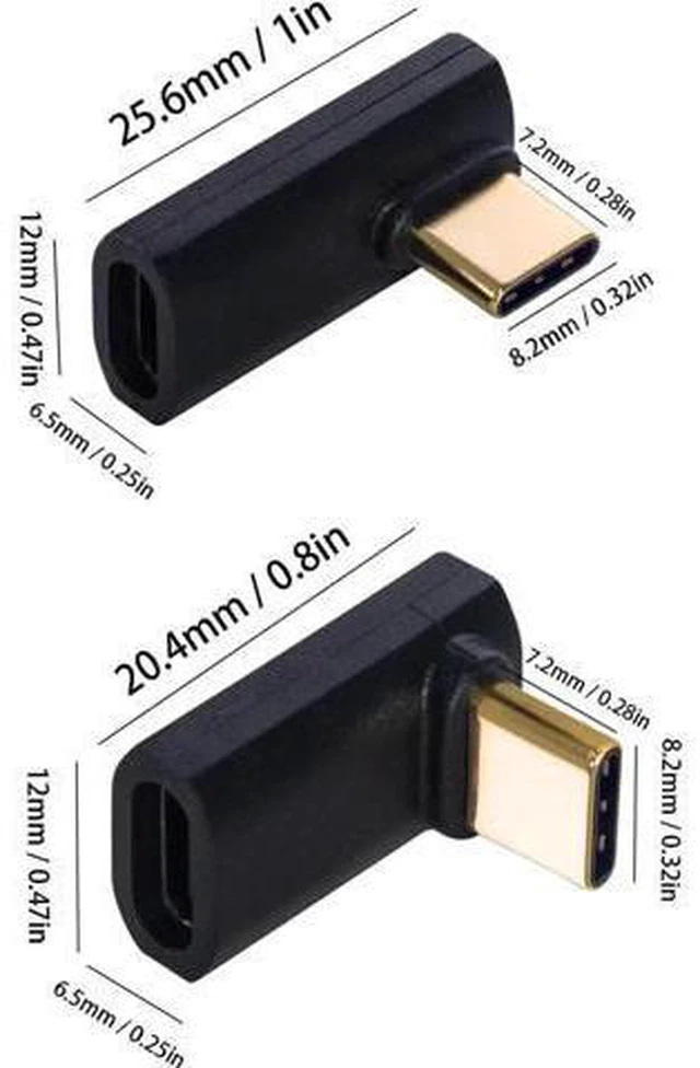 Alt view image 5 of 7 - Aomoproing 90 Degree USB C Adapter - 40Gbps Support Thunderbolt 4 Cable for Steam Deck, Laptop, MacBook, iPhone - 4 Pack