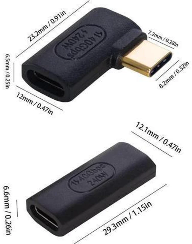 Alt view image 4 of 7 - Aomoproing 90 Degree USB C Adapter - 40Gbps Support Thunderbolt 4 Cable for Steam Deck, Laptop, MacBook, iPhone - 4 Pack