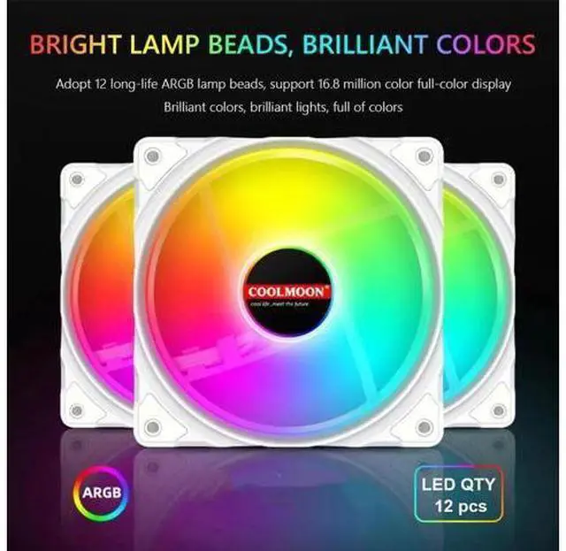 Alt view image 4 of 7 - 12cm Cooling Fan 5V 3Pin ARGB Mute CPU Cooler PC Case Fan 120mm Cooling 4Pin PWM Ventilador Aura Sync with ARGB Controller