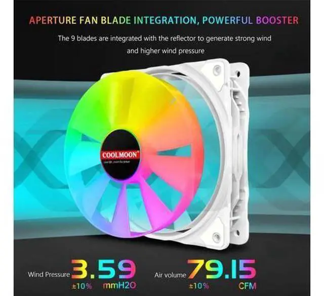 Alt view image 7 of 7 - 12cm Cooling Fan 5V 3Pin ARGB Mute CPU Cooler PC Case Fan 120mm Cooling 4Pin PWM Ventilador Aura Sync with ARGB Controller