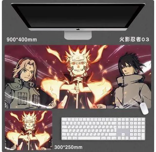 Main image of Anime NARUTO mouse pad Extended Gaming Mouse Pad with Stitched Edges, Large Mouse pad with Non-Slip Rubber Base for Work & Gaming, Office & Home