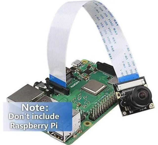 Alt view image 3 of 6 - Werleo For Raspberry Pi Camera Module Wide-Angel Fish-Eye Camera Lenses OV5647 Sensor with Raspberry Pi Zero Ribbon Cable & FPC Cable for Raspberry Pi 3B+ 3B 2B Zero