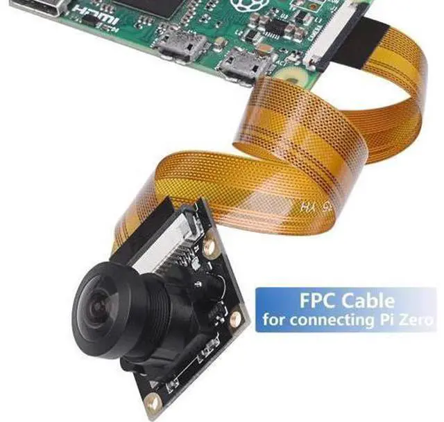Alt view image 5 of 6 - Werleo For Raspberry Pi Camera Module Wide-Angel Fish-Eye Camera Lenses OV5647 Sensor with Raspberry Pi Zero Ribbon Cable & FPC Cable for Raspberry Pi 3B+ 3B 2B Zero