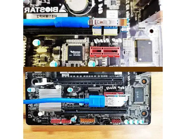 Alt view image 2 of 7 - Aomoproing UEX103 600mm PCIe 3.0 X1 to X4 Riser Cable (PCIe 3.0 X1 Bandwidth) for PCIe WiFi Card, M.2 PCIe Card, Firewire Card, USB PCIe Card, Sound Card, etc