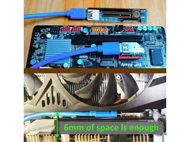 Alt view image 4 of 7 - Aomoproing UEX103 600mm PCIe 3.0 X1 to X4 Riser Cable (PCIe 3.0 X1 Bandwidth) for PCIe WiFi Card, M.2 PCIe Card, Firewire Card, USB PCIe Card, Sound Card, etc