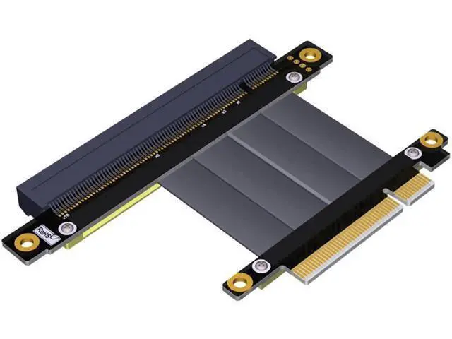 Alt view image 6 of 6 - PCIE Riser PCI-E 8X to 16X Riser Extender Card Adapter PCIe 16X PCI Express Flexible Cable PCIe Gen3 8Gb Cables 15cm Axial Cable