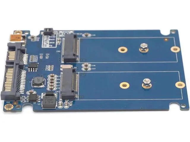 Alt view image 2 of 7 - Dual M.2 NGFF ssd SATA3 adapter expansion card adapter SATA to NGFF 2.5 inch SATA