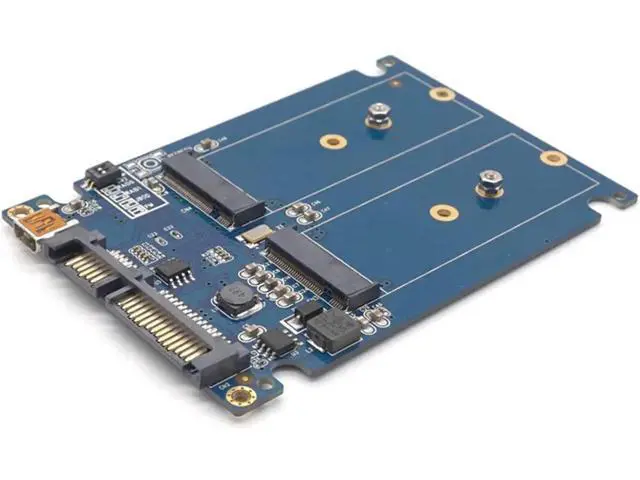 Alt view image 6 of 7 - Dual M.2 NGFF ssd SATA3 adapter expansion card adapter SATA to NGFF 2.5 inch SATA