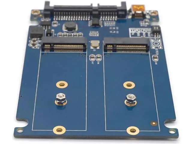Alt view image 7 of 7 - Dual M.2 NGFF ssd SATA3 adapter expansion card adapter SATA to NGFF 2.5 inch SATA