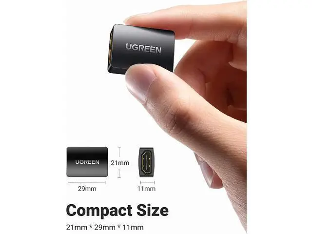 Alt view image 3 of 7 - HDMI Coupler 2 Pack 4K HDMI Adapter Female to Female HDMI Connector 3D 4K HDMI Extender Compatible with HDTV Roku TV Stick Chromecast Nintendo Switch Xbox One Playstation PS4 Laptop PC