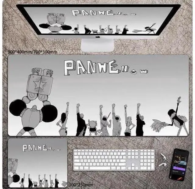 Main image of Anime One Piece mouse pad Extended Gaming Mouse Pad with Stitched Edges, Large Mouse pad with Non-Slip Rubber Base for Work & Gaming, Office & Home 300*250mm