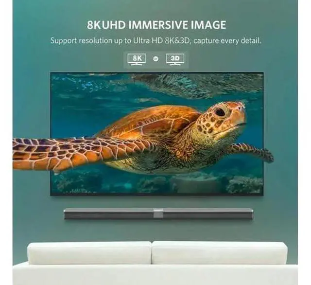 Alt view image 3 of 7 - 8K DisplayPort Cable 1.4 15ft / 5m, Ultra HD 4K 144Hz, 8K 60Hz, HBR3(7680x4320 Resolution) DP to DP, High Speed 32.4Gbps, Nylon Braided Long DisplayPort 1.4 Cable