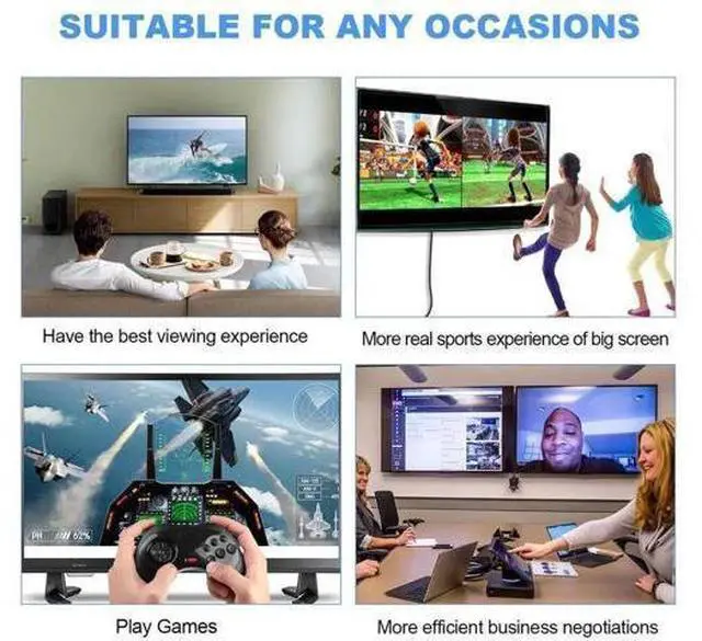Alt view image 4 of 7 - 8K DisplayPort Cable 1.4 15ft / 5m, Ultra HD 4K 144Hz, 8K 60Hz, HBR3(7680x4320 Resolution) DP to DP, High Speed 32.4Gbps, Nylon Braided Long DisplayPort 1.4 Cable