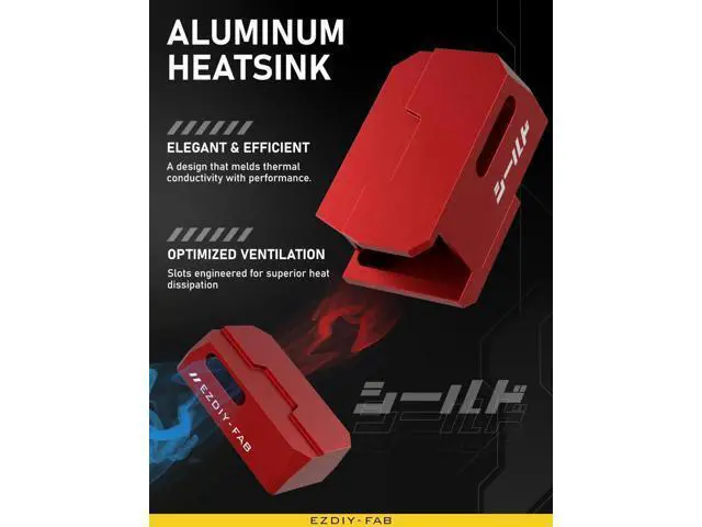 Alt view image 3 of 5 - Shield Series 8-Pin PCIe GPU Power Adapter,90-Degree Angled Connector, Aluminum Design for Graphics Cards Reverse Type,Red-2 Pack