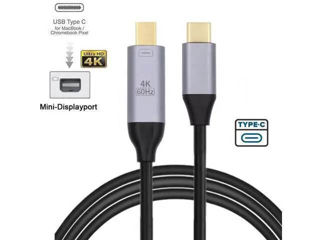 Alt view image 6 of 7 - Aomoproing USB 3.1 Type C USB-C to Mini DisplayPort DP Male 4K Monitor Cable for MacBook & Laptop 1.8m