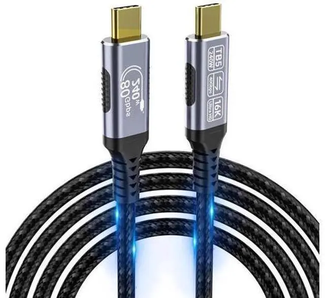 Main image of high speed usb c cable Compatible with Thunderbolt 5,Thunderbolt 4/3,80 Gbps Data Transfer,USB 5 Cable 3.3ft, Supports 16K/Dual8K usbc video cable, 240W/100W Charging usb-c usb-c monitor cable
