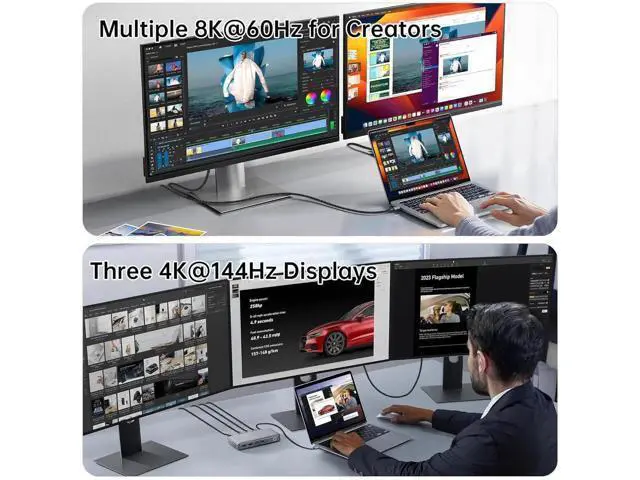 Alt view image 3 of 7 - high speed usb c cable Compatible with Thunderbolt 5,Thunderbolt 4/3,80 Gbps Data Transfer,USB 5 Cable 3.3ft, Supports 16K/Dual8K usbc video cable, 240W/100W Charging usb-c usb-c monitor cable