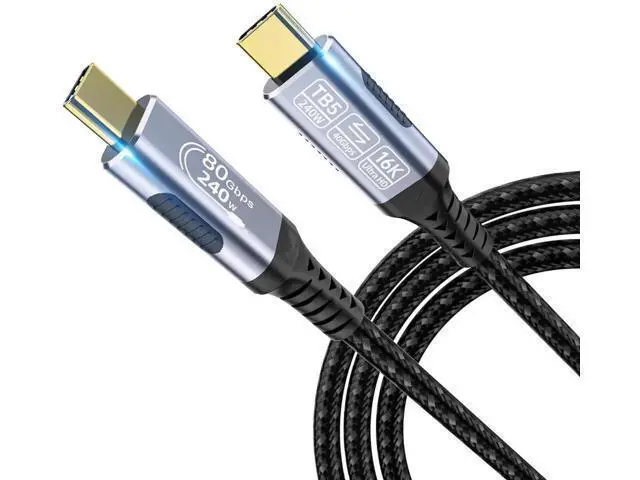Alt view image 7 of 7 - high speed usb c cable Compatible with Thunderbolt 5,Thunderbolt 4/3,80 Gbps Data Transfer,USB 5 Cable 3.3ft, Supports 16K/Dual8K usbc video cable, 240W/100W Charging usb-c usb-c monitor cable