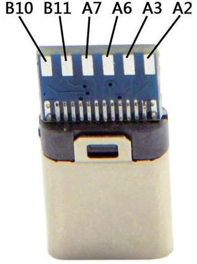 Alt view image 5 of 7 - Aomoproing 5set DIY 24pin USB 3.1 Type C USB-C Male Plug Connector 5V 3A SMT Type with Black Housing Cover