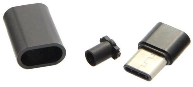 Alt view image 6 of 7 - Aomoproing 5set DIY 24pin USB 3.1 Type C USB-C Male Plug Connector 5V 3A SMT Type with Black Housing Cover