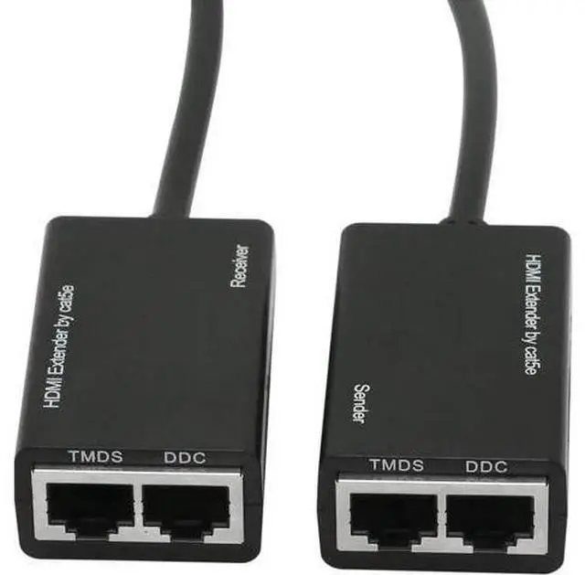 Main image of AOMOPROING HDMI Extender,HDMI to RJ45 Network Cable Extender Converter Repeater Over Cat 5e / 6 1080p up to 30m Extender for HDTV HDPC PS4 STB 4K 2K (Double Port-30m)