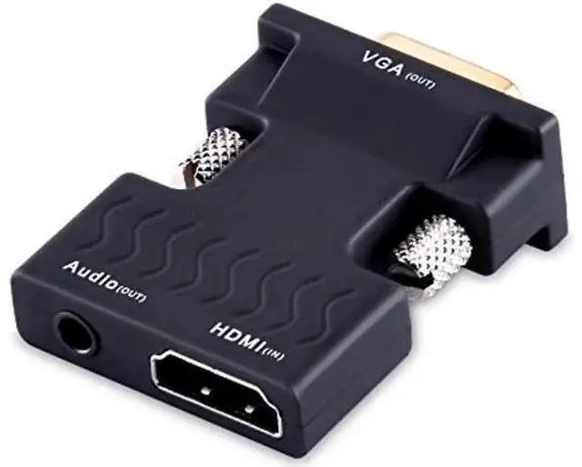 Alt view image 5 of 12 - AOMOPROING HDMI to VGA Converter with Audio, Tendak Gold-Plated 1080P HDMI Female to VGA Male Video Adapter with 3.5mm Stereo Audio for Laptop PC PS3 Xbox STB Blu-ray TV Stick
