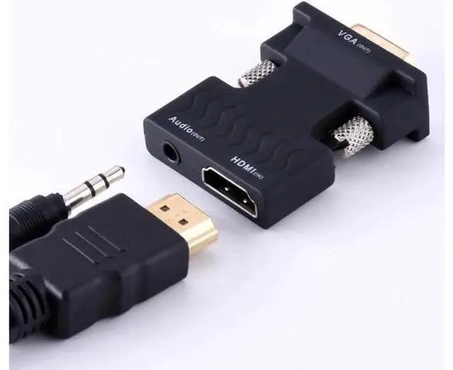 Alt view image 6 of 12 - AOMOPROING HDMI to VGA Converter with Audio, Tendak Gold-Plated 1080P HDMI Female to VGA Male Video Adapter with 3.5mm Stereo Audio for Laptop PC PS3 Xbox STB Blu-ray TV Stick